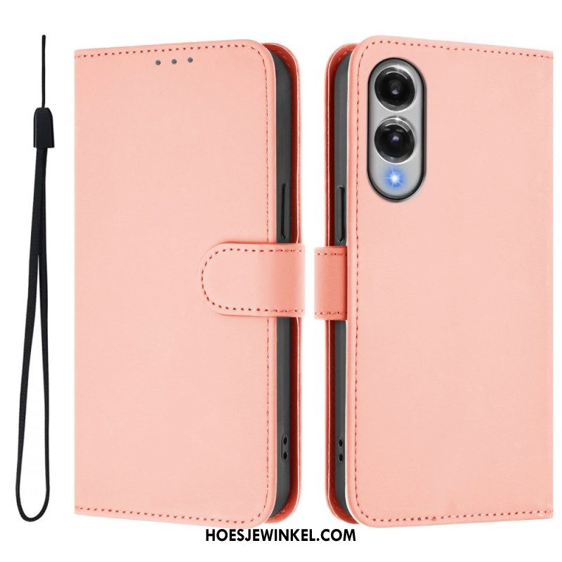 Leren Hoesje Samsung Galaxy S25 5g Edge Monochroom