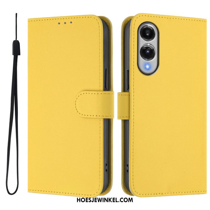 Leren Hoesje Samsung Galaxy S25 5g Edge Monochroom