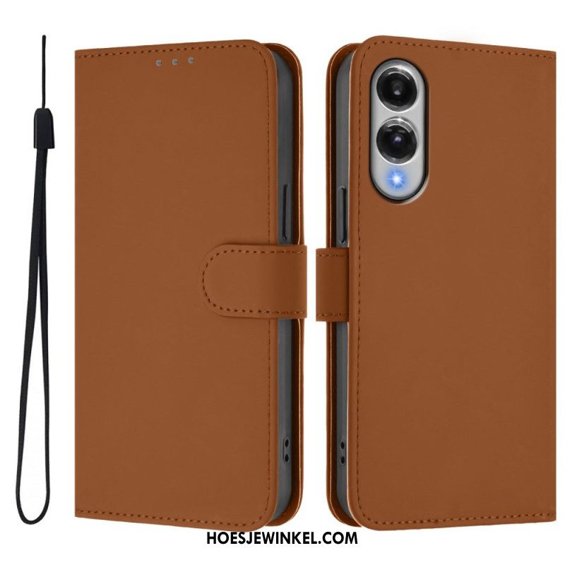 Leren Hoesje Samsung Galaxy S25 5g Edge Monochroom