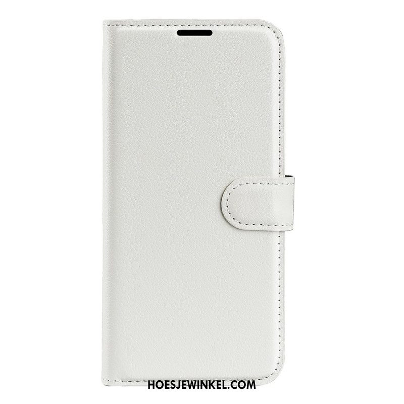 Leren Hoesje Samsung Galaxy S25 5g Klassiek Lychee-imitatieleer Bescherming Hoesje