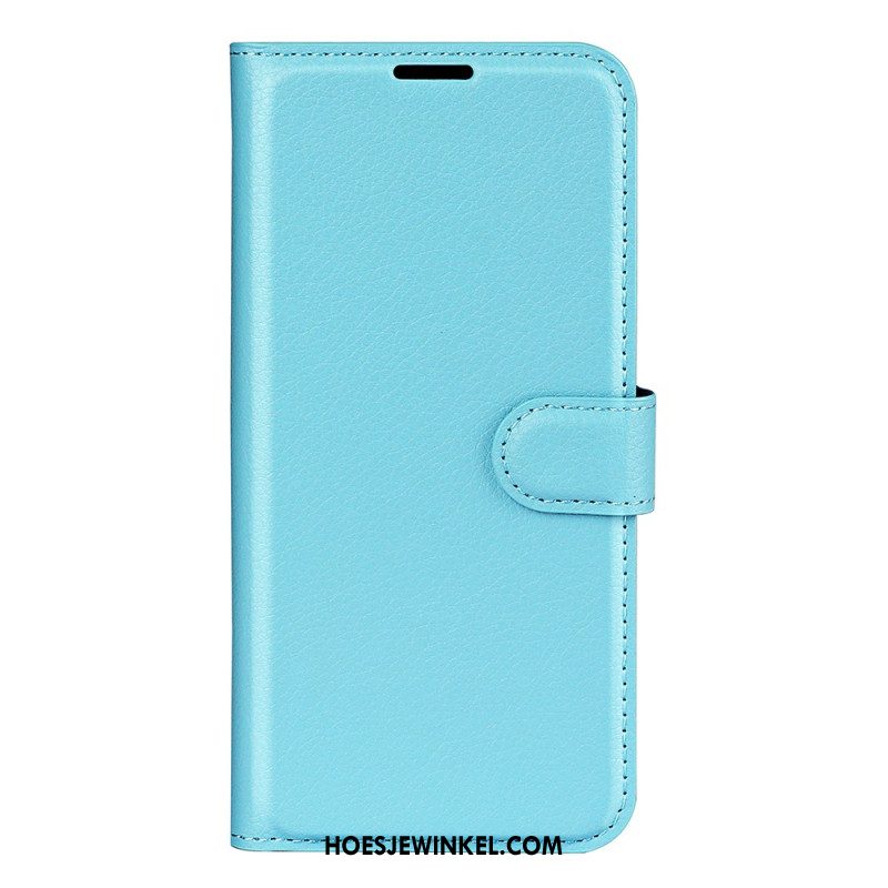 Leren Hoesje Samsung Galaxy S25 5g Klassiek Lychee-imitatieleer Bescherming Hoesje