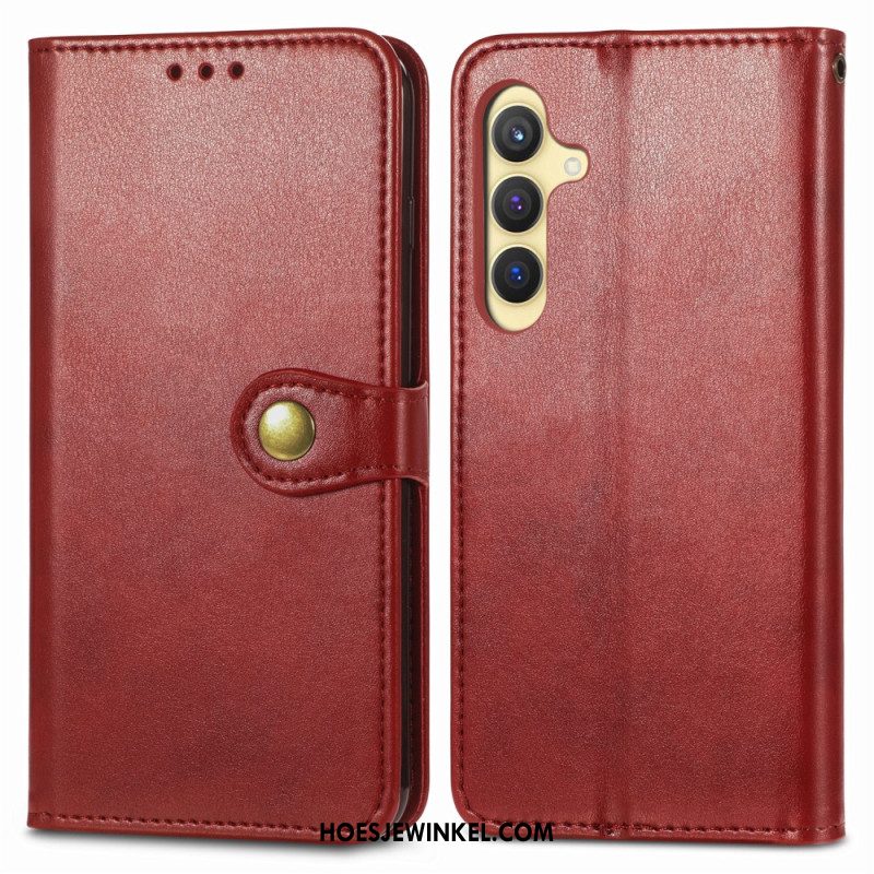 Leren Hoesje Samsung Galaxy S25 5g Magnetische Sluiting