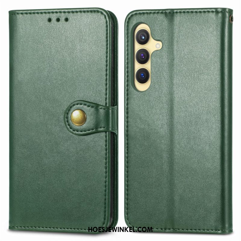 Leren Hoesje Samsung Galaxy S25 5g Magnetische Sluiting