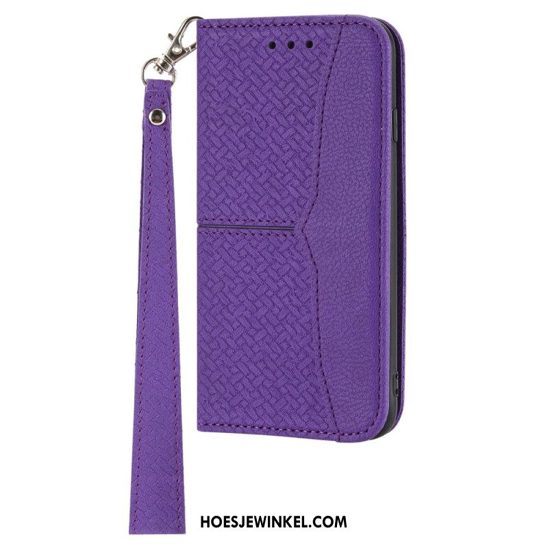 Leren Hoesje Samsung Galaxy S25 5g Sierlijke Rand Bescherming Hoesje