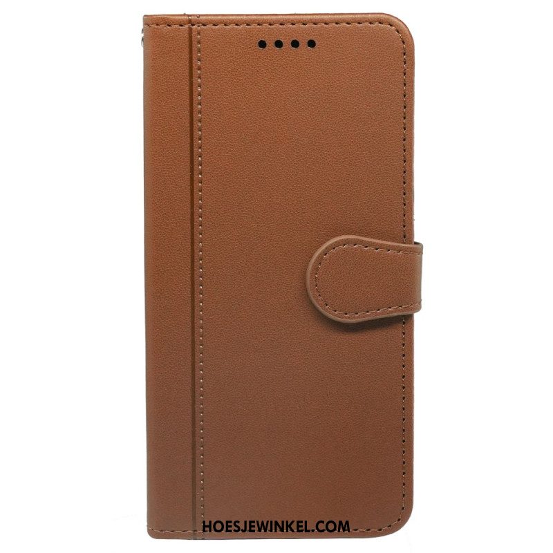 Leren Hoesje Samsung Galaxy S25 5g Vintage Stijl Bescherming Hoesje