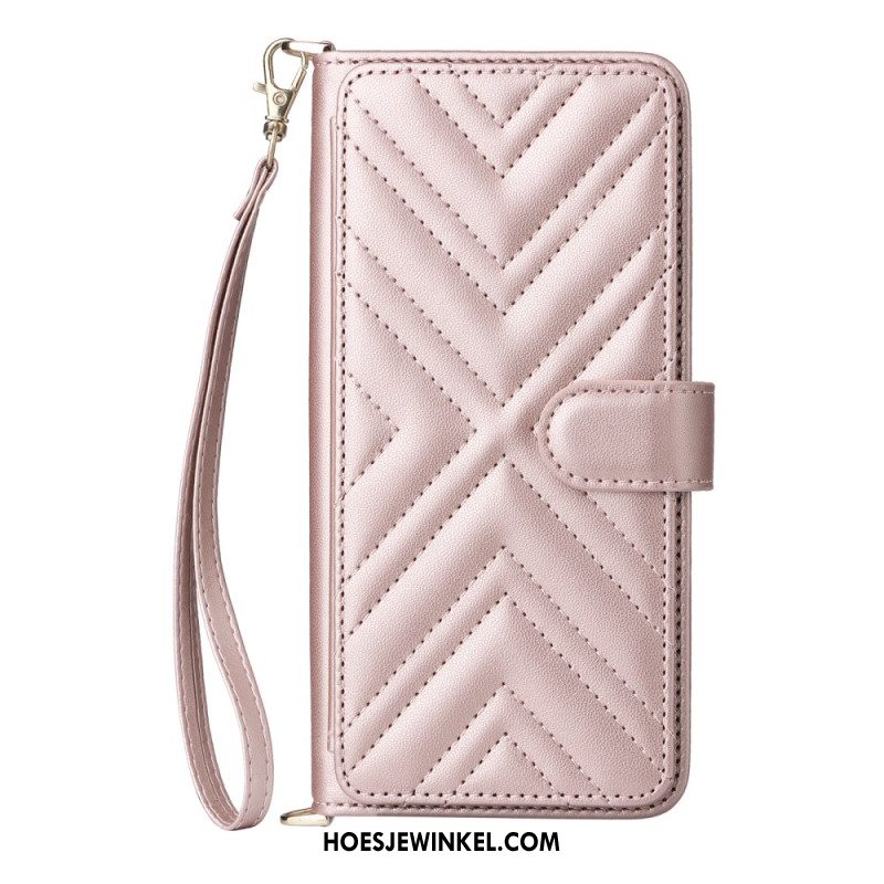 Leren Hoesje Samsung Galaxy S25 Fe Band En Schouderband