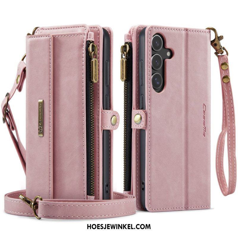 Leren Hoesje Samsung Galaxy S25 Fe Caseme Portemonnee Bescherming Hoesje