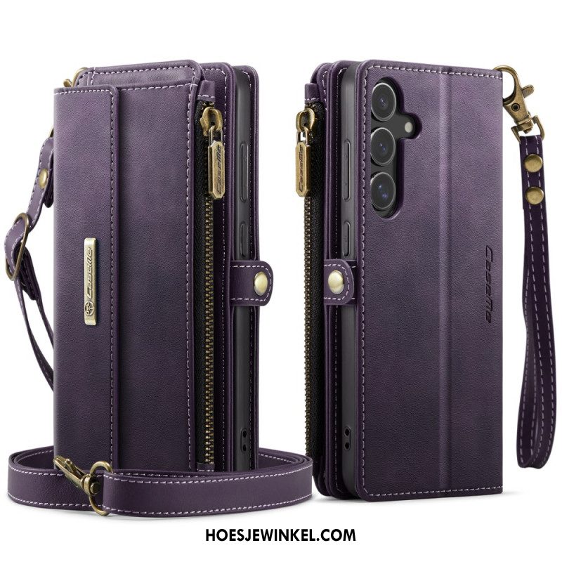 Leren Hoesje Samsung Galaxy S25 Fe Caseme Portemonnee Bescherming Hoesje