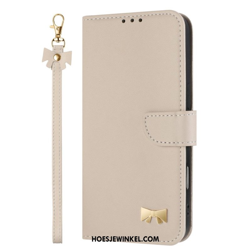 Leren Hoesje Samsung Galaxy S25 Fe Decoratieve Strik Bescherming Hoesje