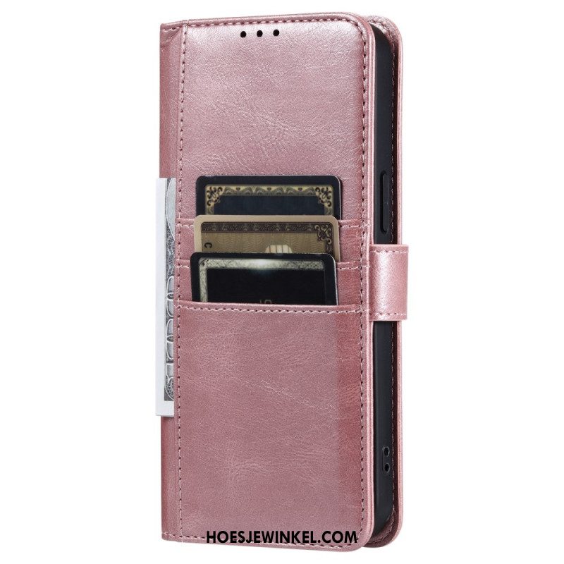 Leren Hoesje Samsung Galaxy S25 Fe Kaarthouder En Bandje