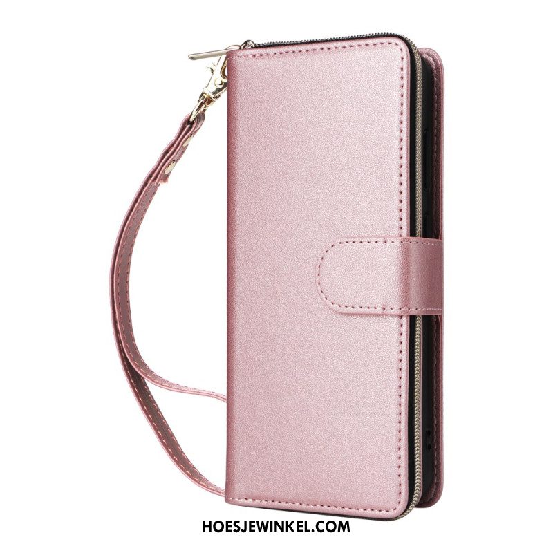 Leren Hoesje Samsung Galaxy S25 Fe Kunstleer Met Bandje