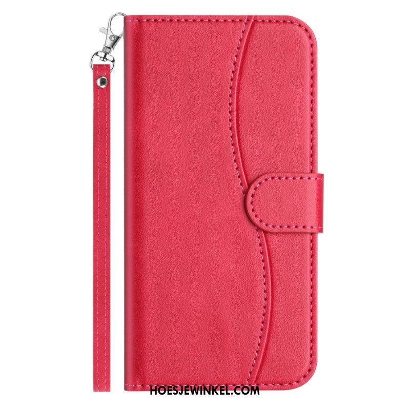 Leren Hoesje Samsung Galaxy S25 Fe S-design Band Bescherming Hoesje