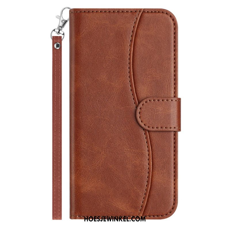 Leren Hoesje Samsung Galaxy S25 Fe S-design Band Bescherming Hoesje