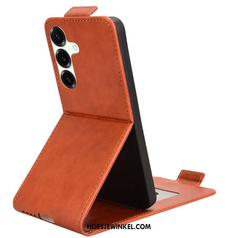 Leren Hoesje Samsung Galaxy S25 Fe Verticaal Design Bescherming Hoesje