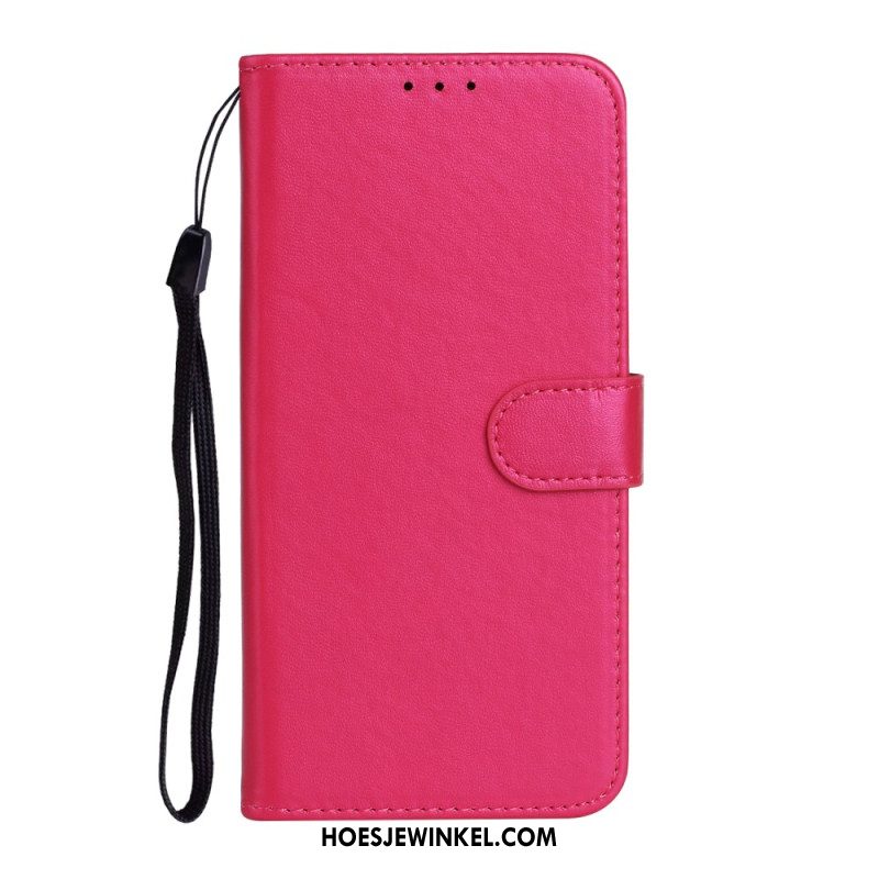 Leren Hoesje Samsung Galaxy S25 Ultra 5g Effen Kunstleer