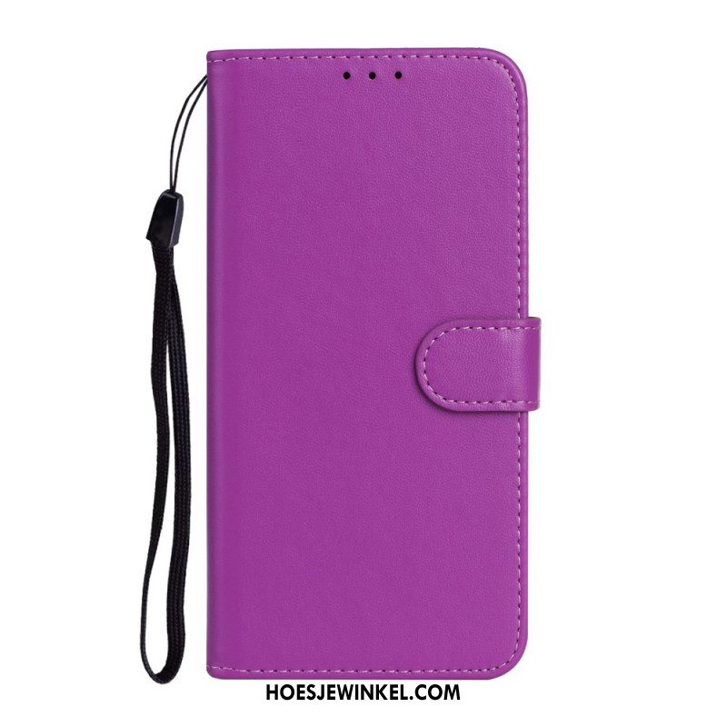 Leren Hoesje Samsung Galaxy S25 Ultra 5g Effen Kunstleer