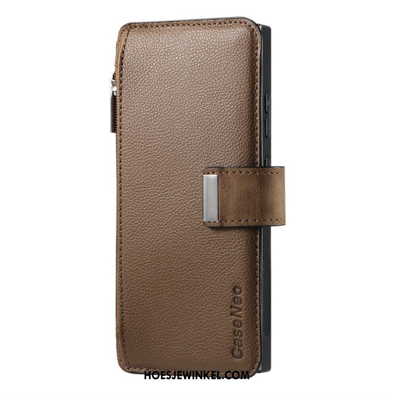 Leren Hoesje Samsung Galaxy S25 Ultra 5g Magnetische Hoes Afneembaar Bescherming Hoesje