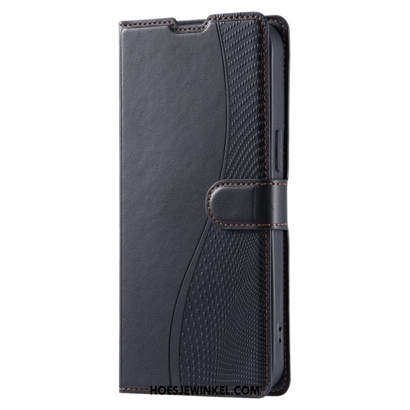 Leren Hoesje Samsung Galaxy S25 Ultra 5g Stippenpatroon Bescherming Hoesje