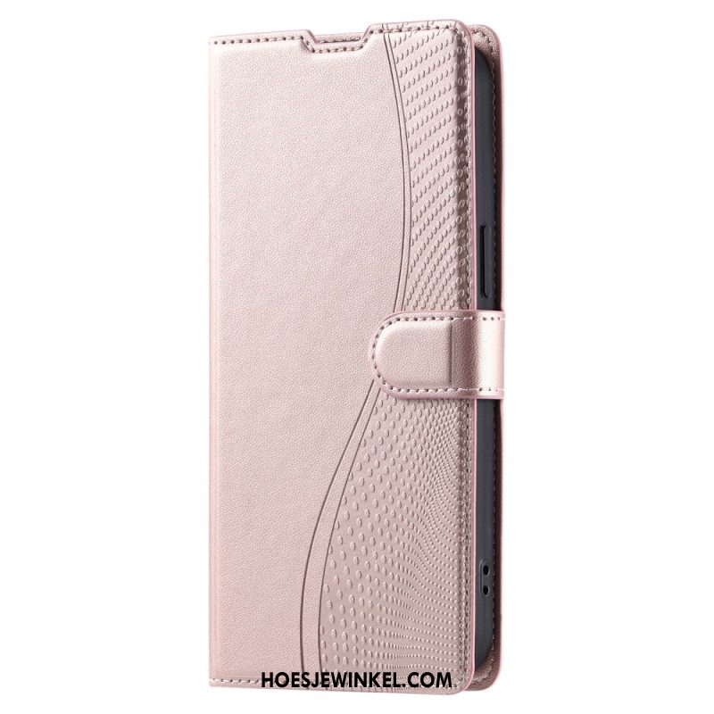 Leren Hoesje Samsung Galaxy S25 Ultra 5g Stippenpatroon Bescherming Hoesje