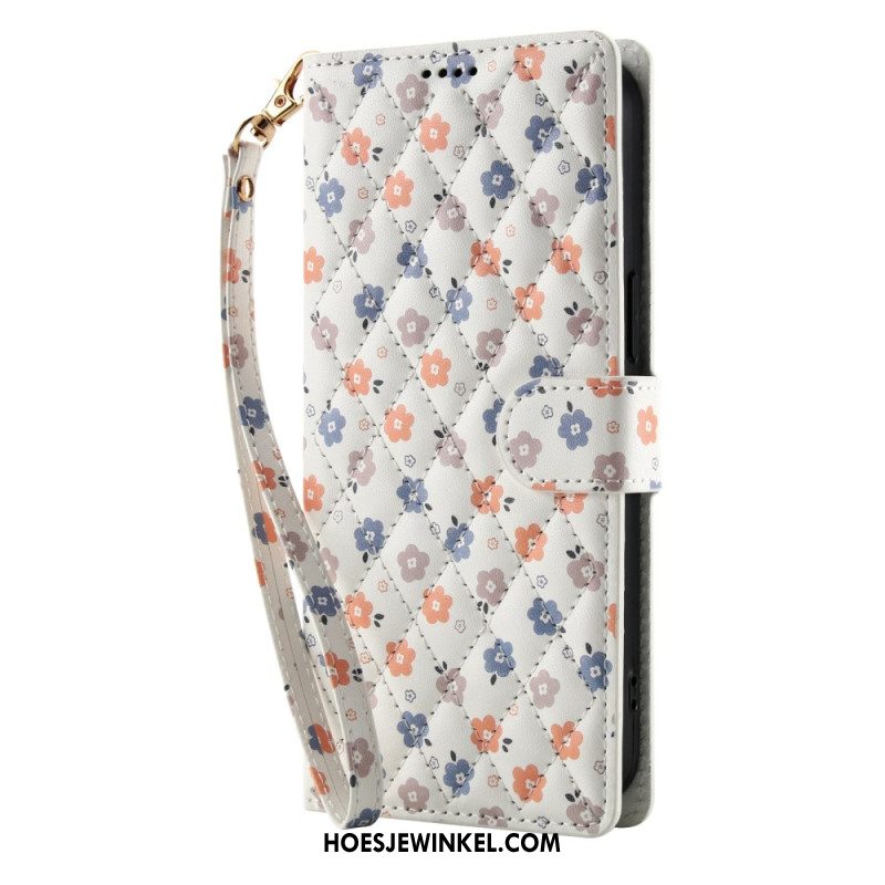 Leren Hoesje Samsung Galaxy S26 Plus Bloemenbandje