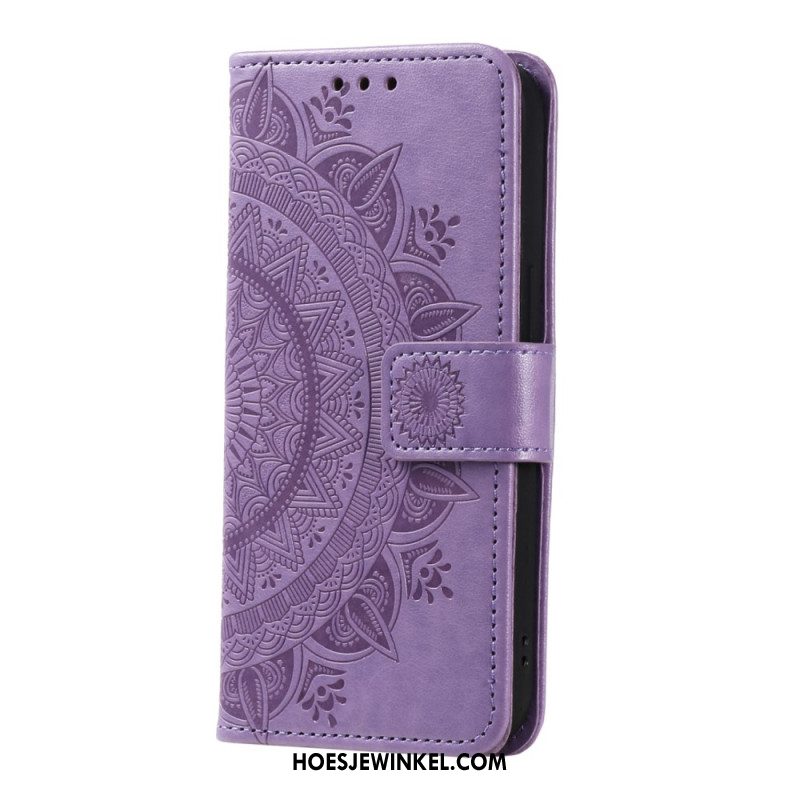 Leren Hoesje Samsung Galaxy S26 Plus Mandala Zon Bescherming Hoesje