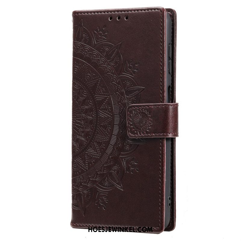 Leren Hoesje Samsung Galaxy S26 Plus Mandala Zon Bescherming Hoesje