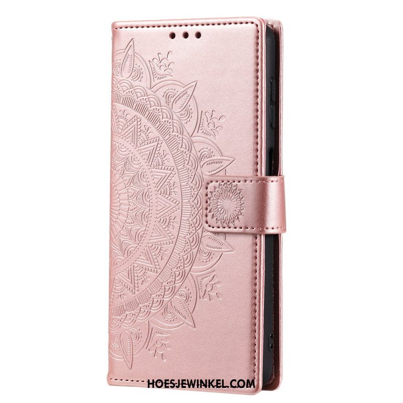 Leren Hoesje Samsung Galaxy S26 Plus Mandala Zon Bescherming Hoesje