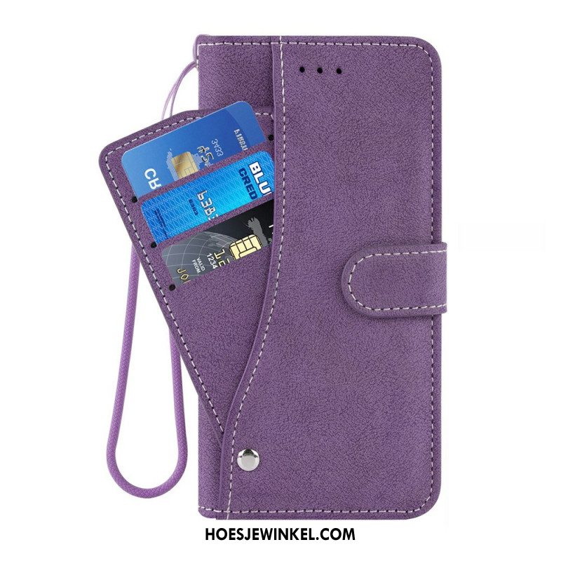 Leren Hoesje Samsung Galaxy S26 Retro Portemonnee Met Draaibare Kaarthouder Bescherming Hoesje