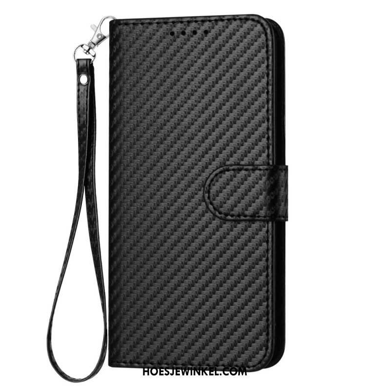 Leren Hoesje Samsung Galaxy S26 Ultra Koolstofvezel Bescherming Hoesje