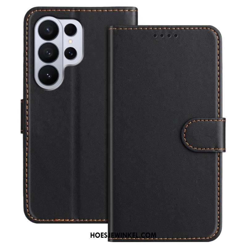 Leren Hoesje Samsung Galaxy S26 Ultra Stiksels