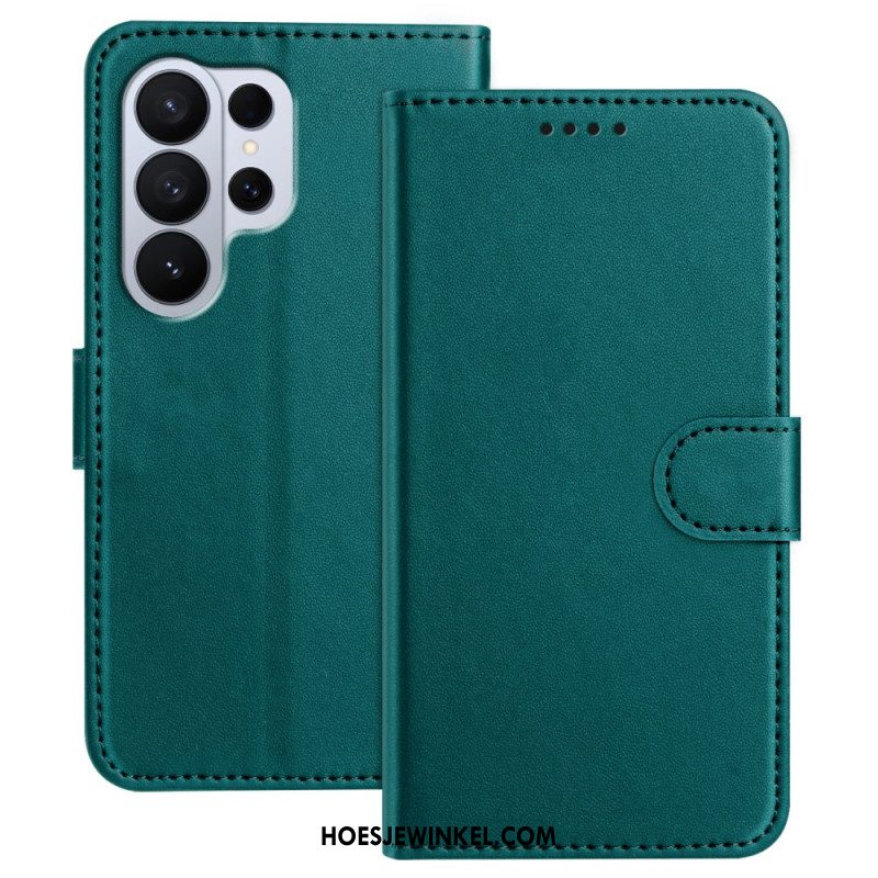 Leren Hoesje Samsung Galaxy S26 Ultra Stiksels