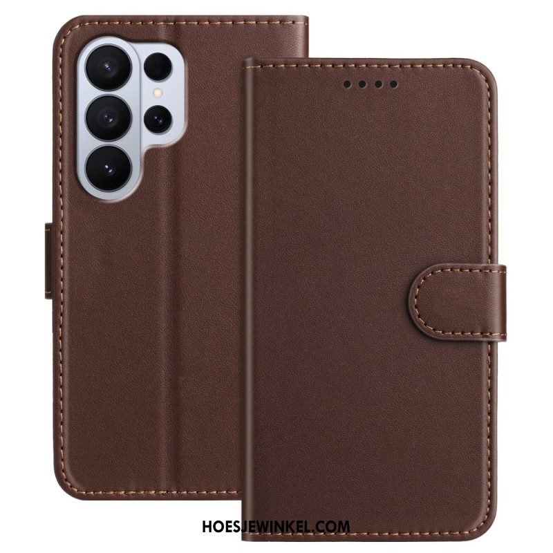 Leren Hoesje Samsung Galaxy S26 Ultra Stiksels