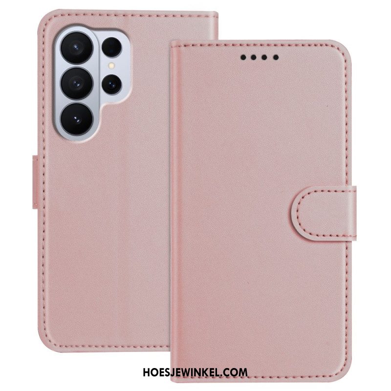 Leren Hoesje Samsung Galaxy S26 Ultra Stiksels