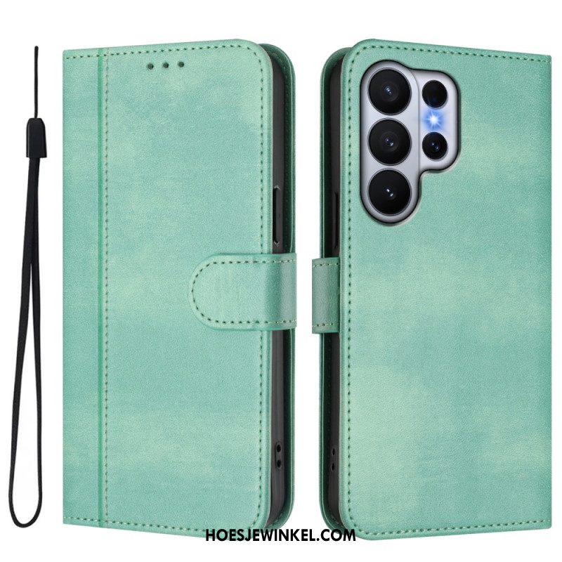 Leren Hoesje Samsung Galaxy S26 Ultra Vintage Design Bescherming Hoesje