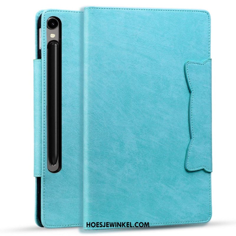 Leren Hoesje Samsung Galaxy Tab S10 Fe Plus Kattensluiting