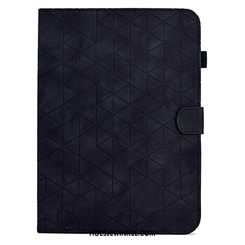Leren Hoesje Samsung Galaxy Tab S11 Geometrisch Patroon Met Suède-effect Bescherming Hoesje