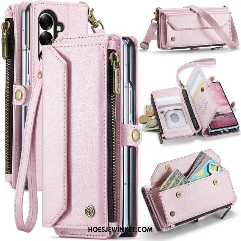 Leren Hoesje Samsung Galaxy Z Fold 7 Caseme Portemonnee Bescherming Hoesje