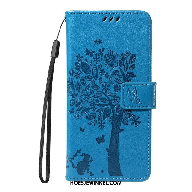 Leren Hoesje Sony Xperia 1 Vii Krabpaal Bescherming Hoesje