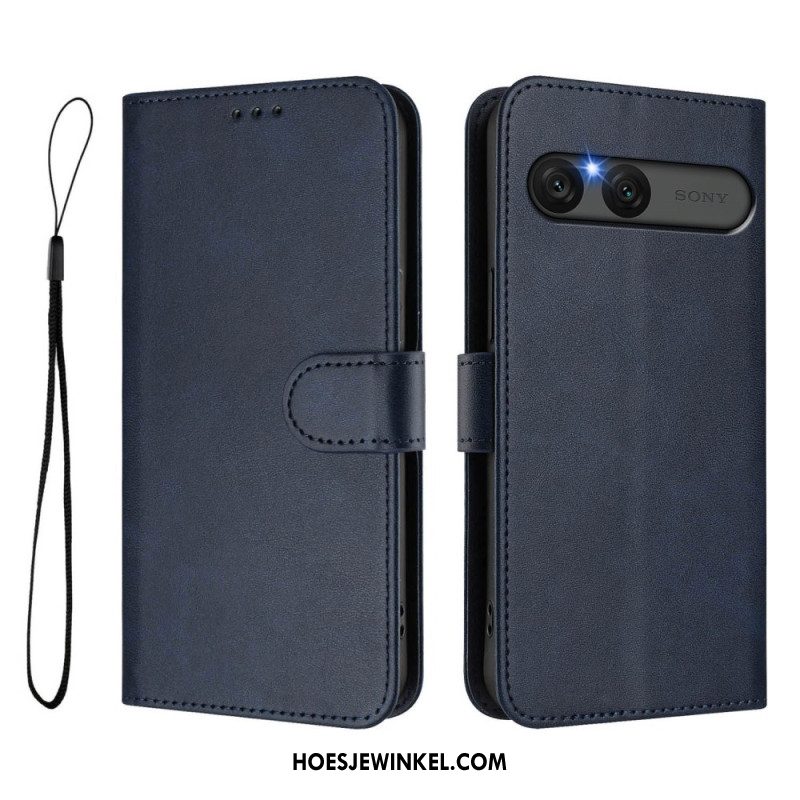 Leren Hoesje Sony Xperia 10 Vii Leer-effect Bescherming Hoesje