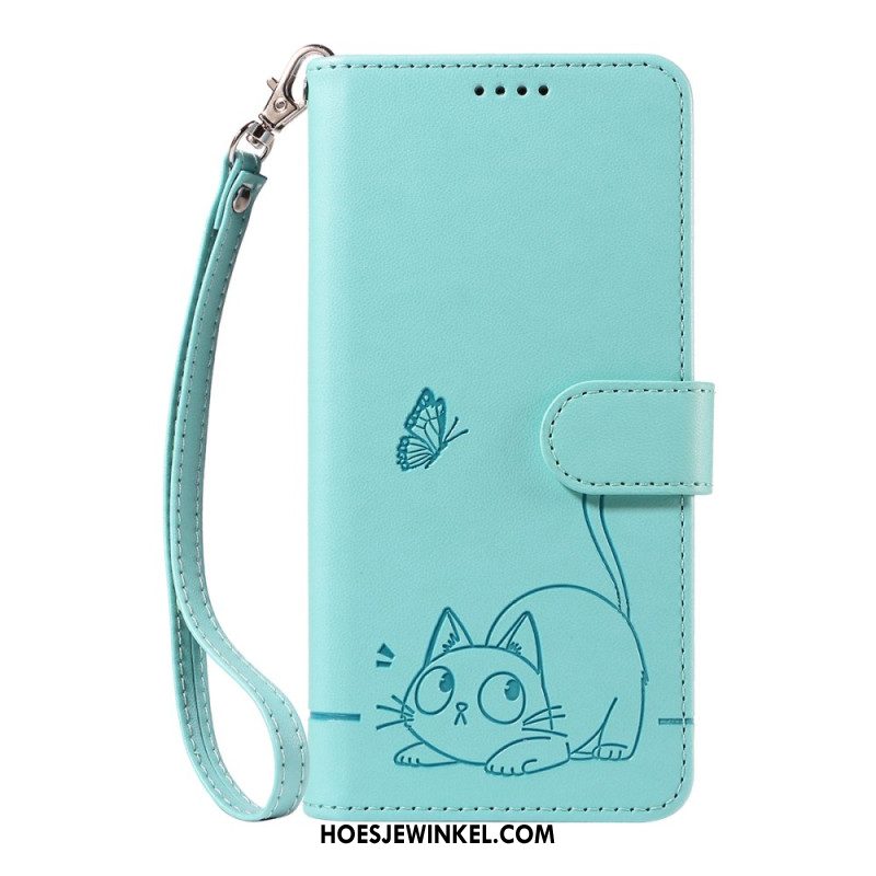 Leren Hoesje Voor Huawei Pura 80 Gelukskat