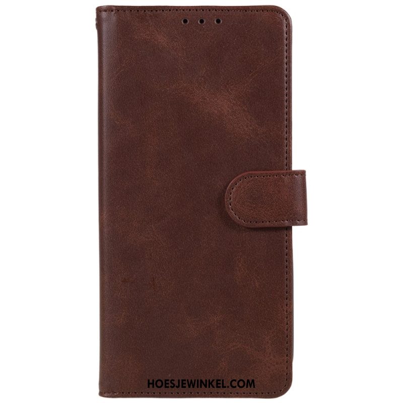 Leren Hoesje Voor Oneplus 12r Band Met Leereffect