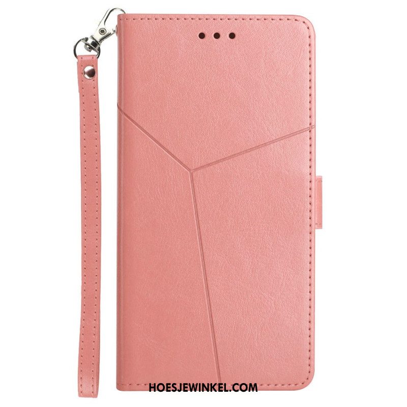 Leren Hoesje Voor Oneplus 12r Y-bandontwerp