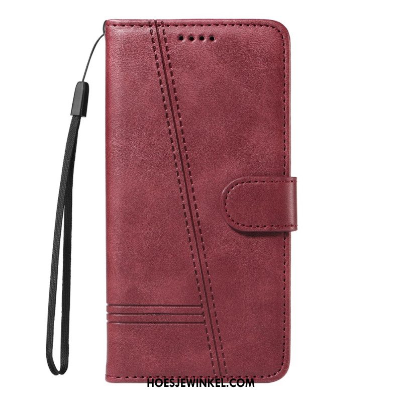 Leren Hoesje Voor Oneplus 13r Lijnen