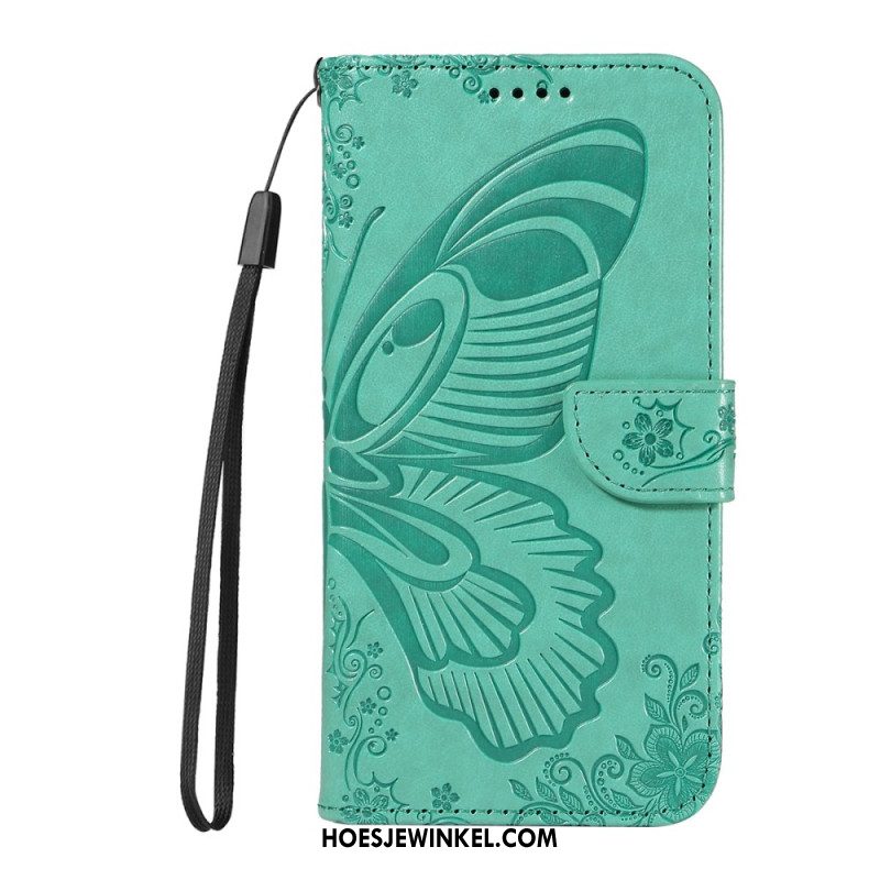 Leren Hoesje Voor Oneplus 15 Grafische Vlinder