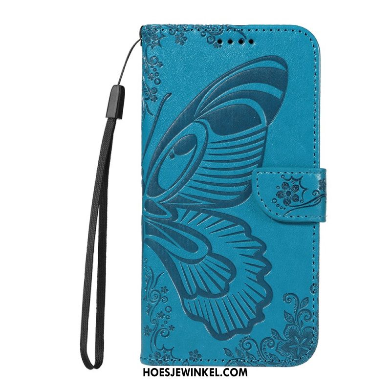 Leren Hoesje Voor Oneplus 15 Grafische Vlinder