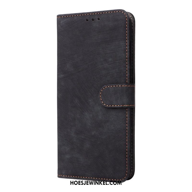 Leren Hoesje Voor Oneplus 15 Suède-effect Met Riempje