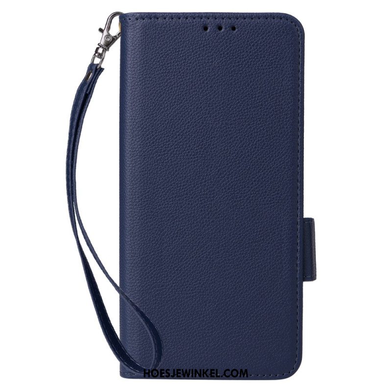 Leren Hoesje Voor Oneplus Nord 4 Bandje Met Lychee-textuur