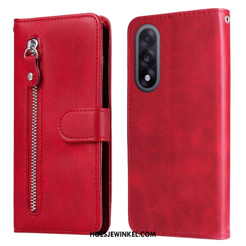 Leren Hoesje Voor Oneplus Nord 5 Etui Met Rits