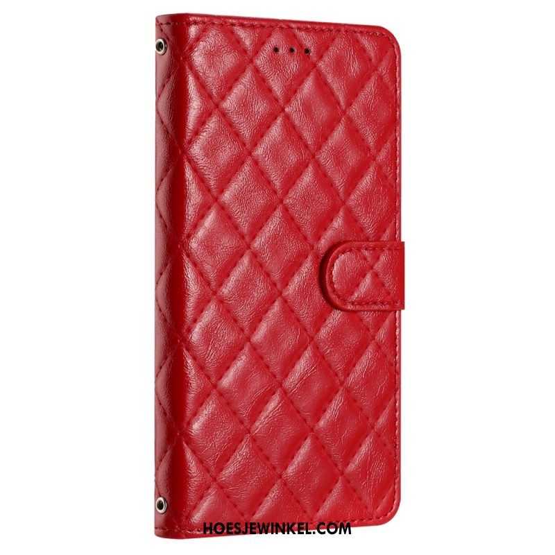 Leren Hoesje Voor Oppo A98 5g Gewatteerd