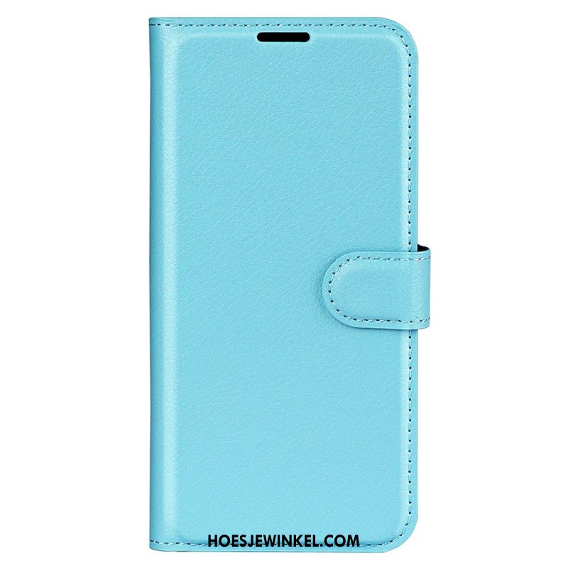 Leren Hoesje Voor Oppo A98 5g Klassiek Litchi Kunstleer